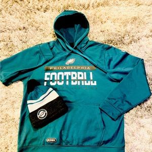 Philadelphia Eagles Nfl New Era Football Authentic Hoodie. (Bonus) Hat included